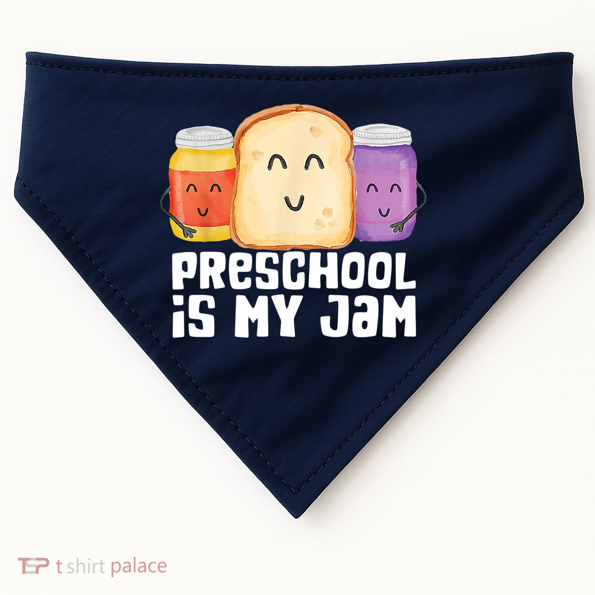 Preschool Is My Jam Back To School Funny USA-Made Doggie Bandana