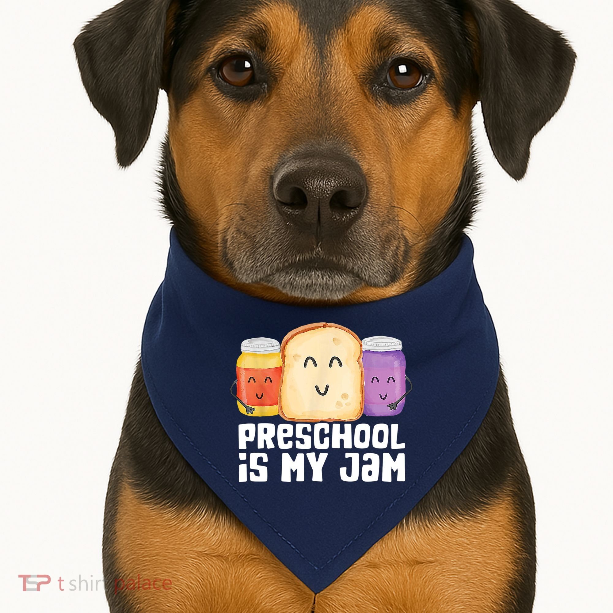 Preschool Is My Jam Back To School Funny USA-Made Doggie Bandana