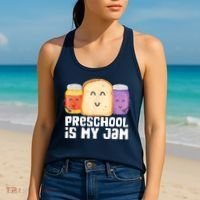 Preschool Is My Jam Back To School Funny Women's Tank Top thumb 2