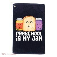 Preschool Is My Jam Back To School Funny Golf Towel thumb 0