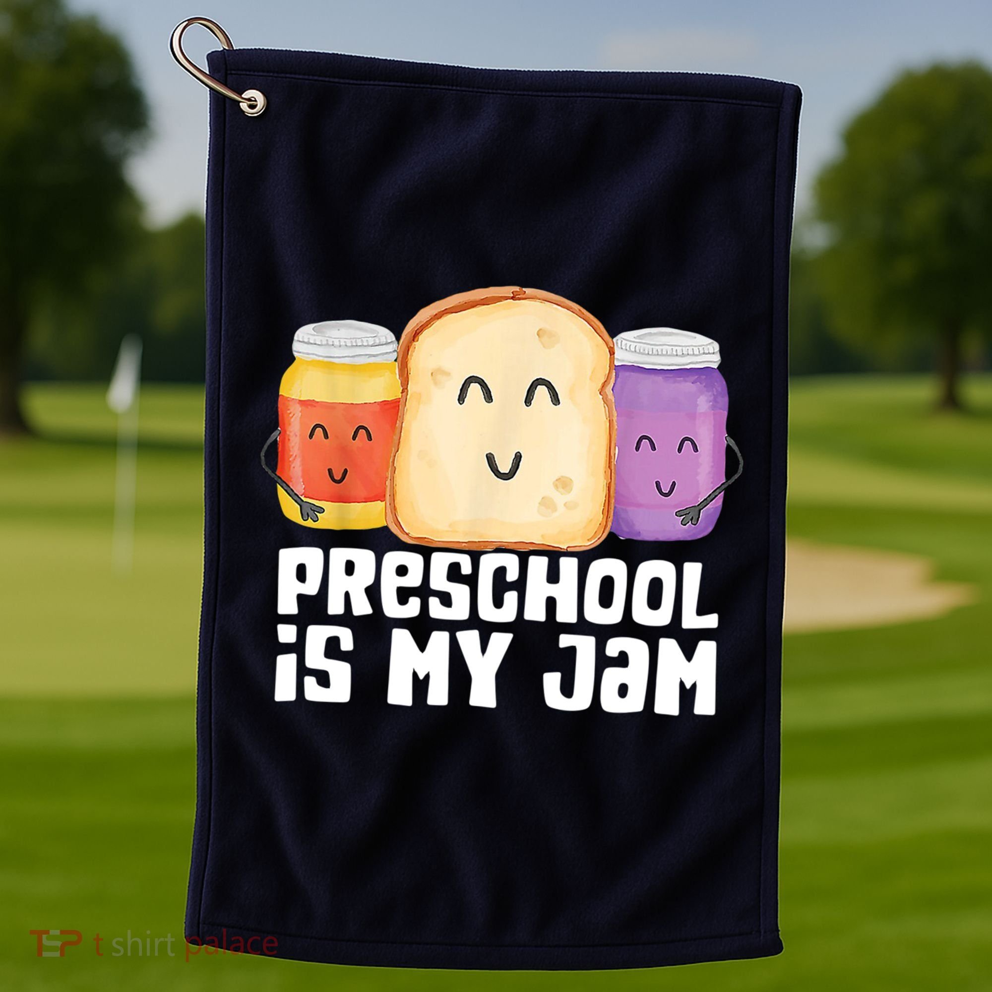 Preschool Is My Jam Back To School Funny Golf Towel
