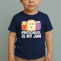 Preschool Is My Jam Back To School Funny Toddler T-Shirt thumb 2