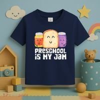 Preschool Is My Jam Back To School Funny Toddler T-Shirt thumb 3