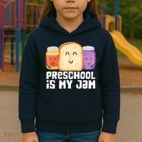 Preschool Is My Jam Back To School Funny Kids Hoodie thumb 3