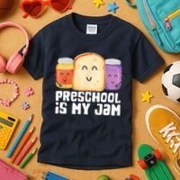 Preschool Is My Jam Back To School Funny Kids T-Shirt thumb 3
