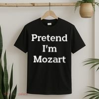 Pretend Im Mozart Costume Funny Music Halloween Party T-Shirt thumb 2