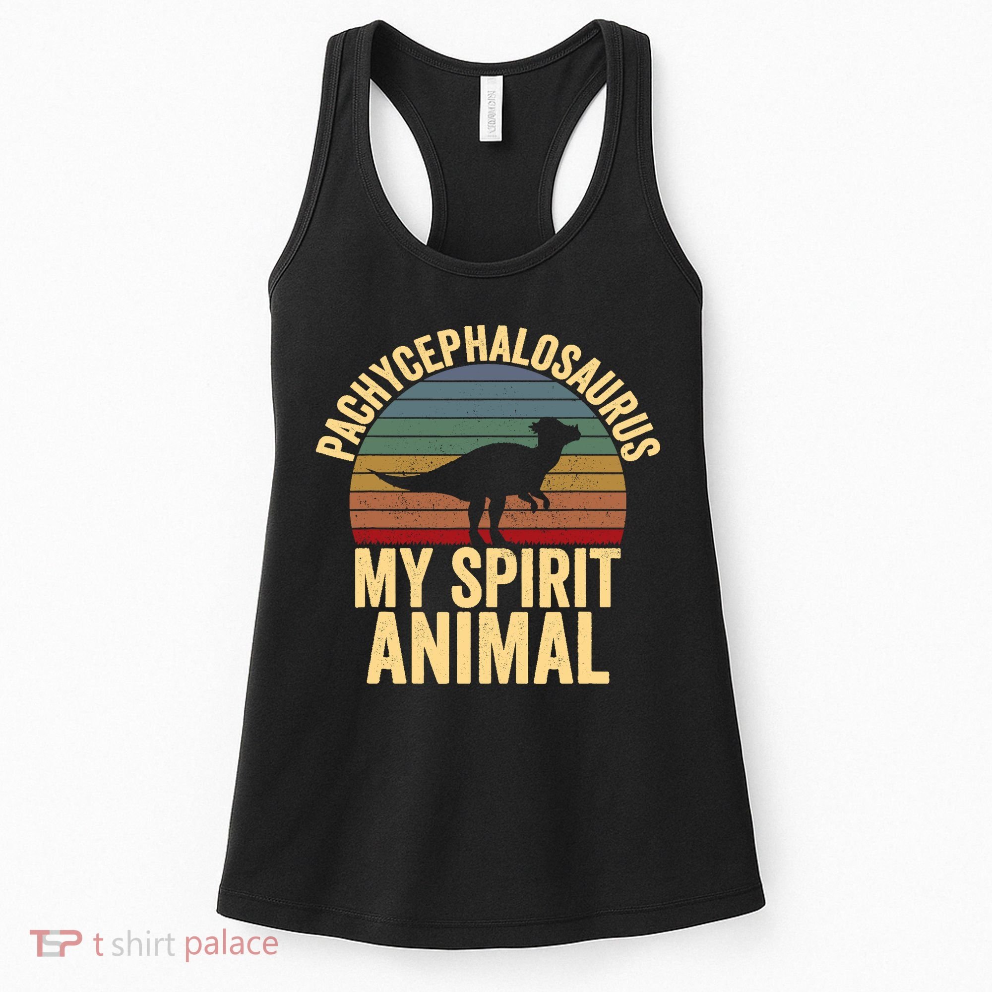 Pachycephalosaurus Is My Spirit Animal Dinosaur Lover Women's Tank Top