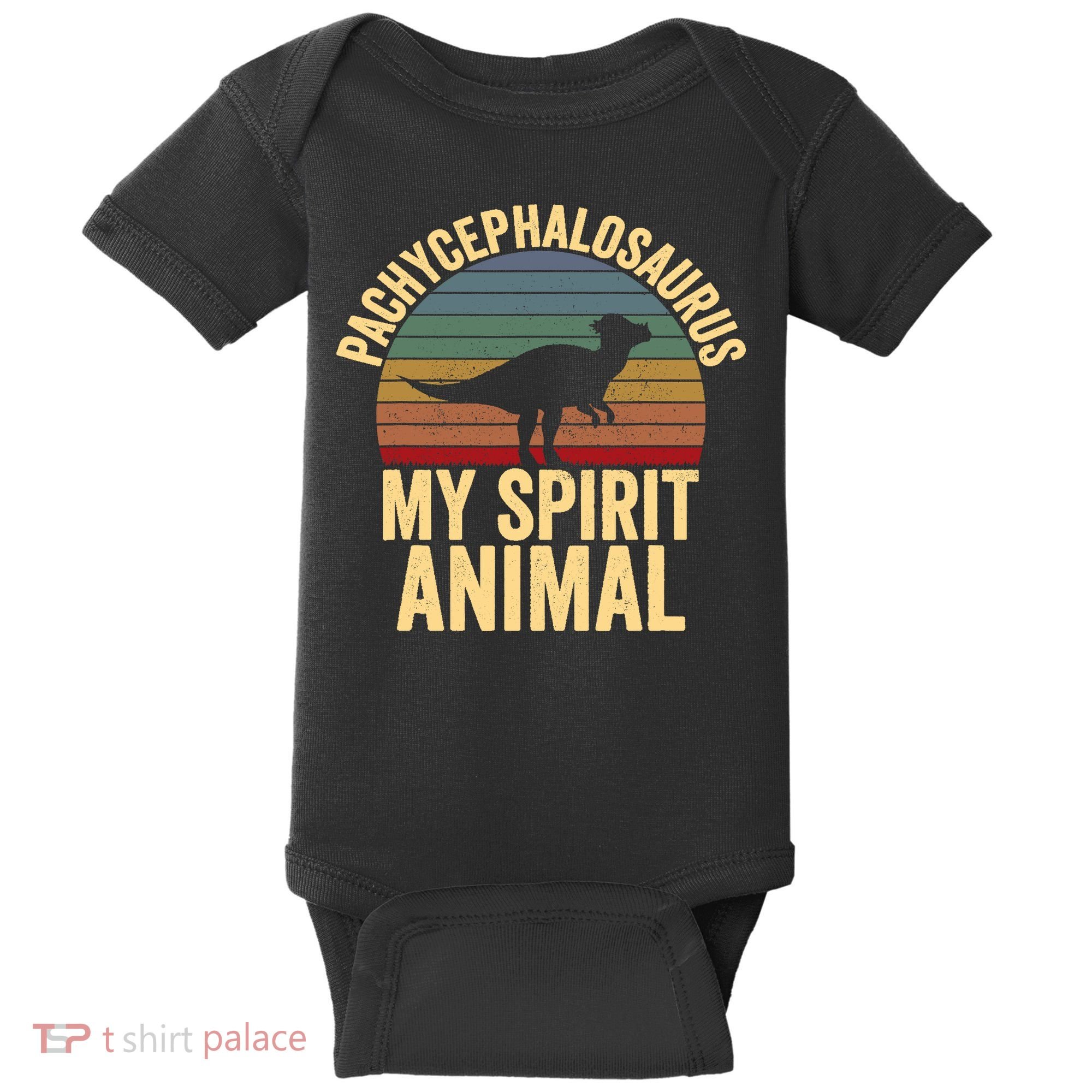 Pachycephalosaurus Is My Spirit Animal Dinosaur Lover Baby Bodysuit