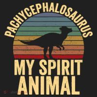 Pachycephalosaurus Is My Spirit Animal Dinosaur Lover Golf Towel thumb 3