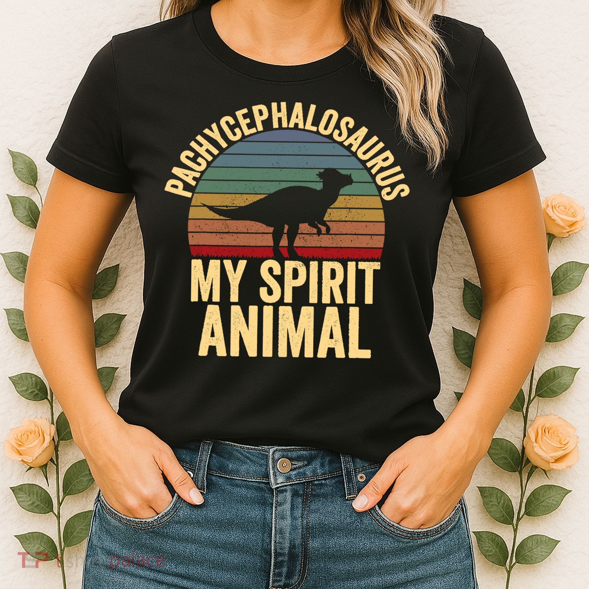 Pachycephalosaurus Is My Spirit Animal Dinosaur Lover Women's T-Shirt