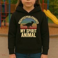 Pachycephalosaurus Is My Spirit Animal Dinosaur Lover Kids Hoodie thumb 3