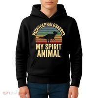 Pachycephalosaurus Is My Spirit Animal Dinosaur Lover Kids Hoodie thumb 4