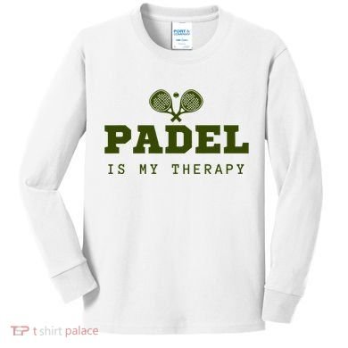 Padel Is My Therapy Kids Long Sleeve Shirt