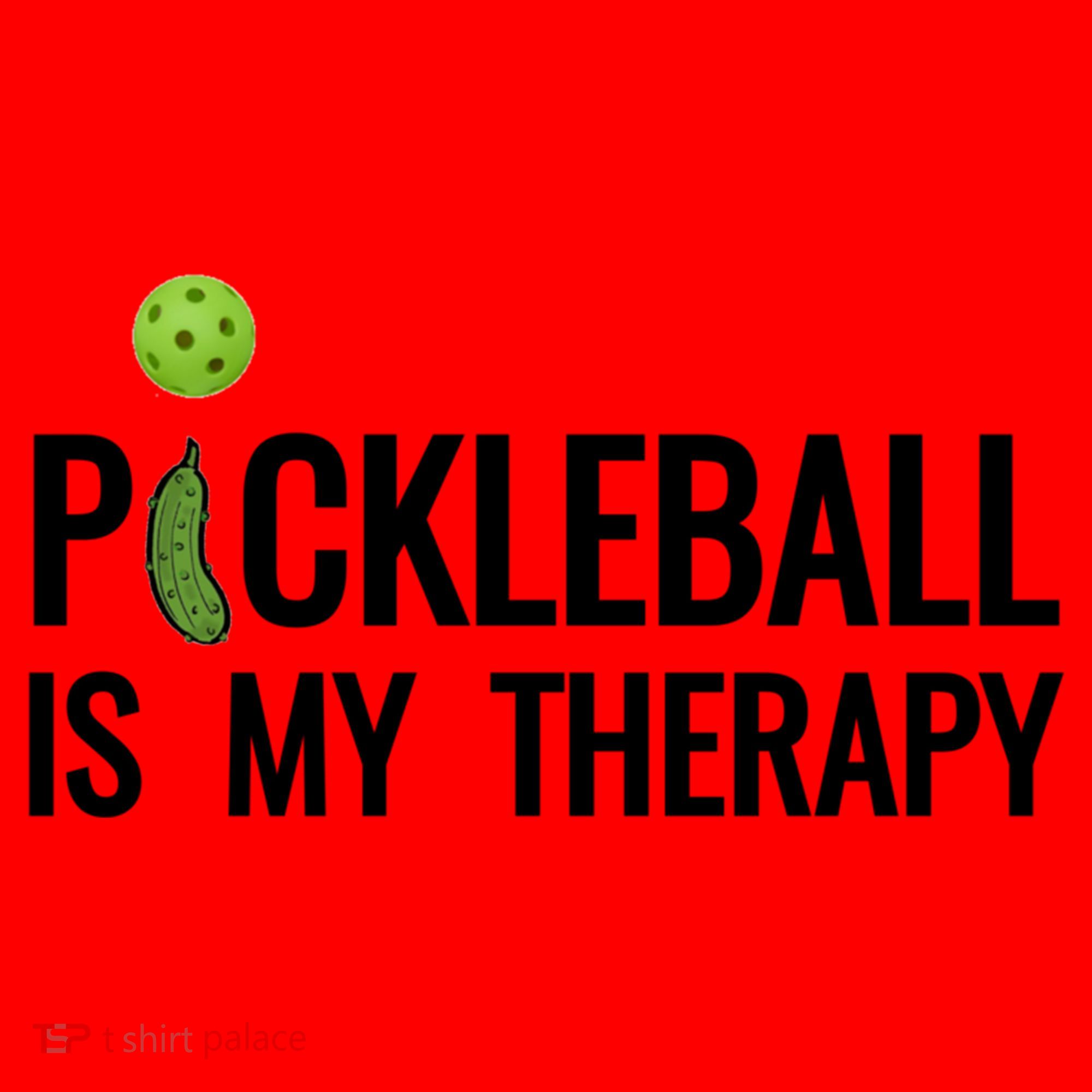 Pickleball Is My Therapy Funny Pickleball Players Gift Santa Hat