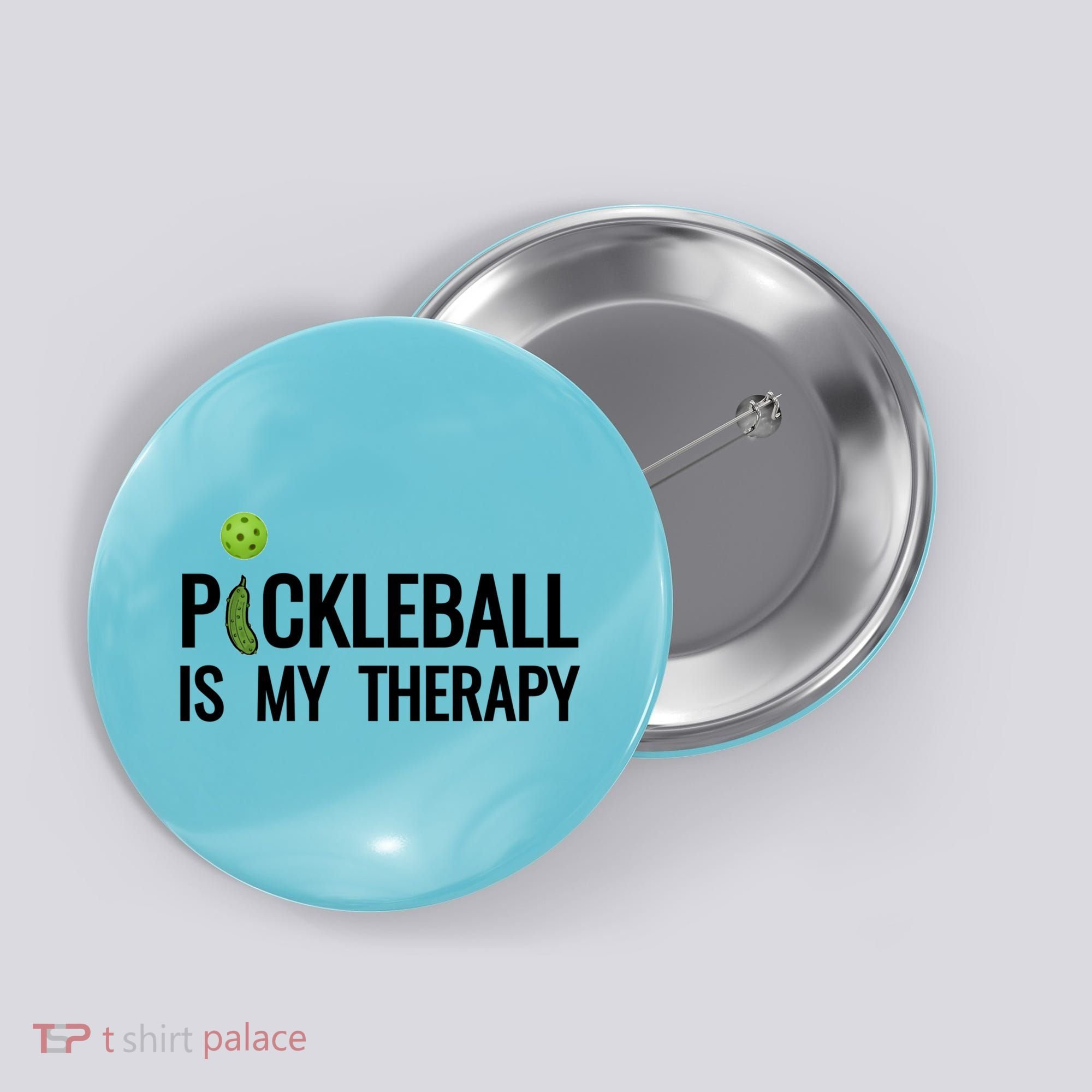 Pickleball Is My Therapy Funny Pickleball Players Gift Button