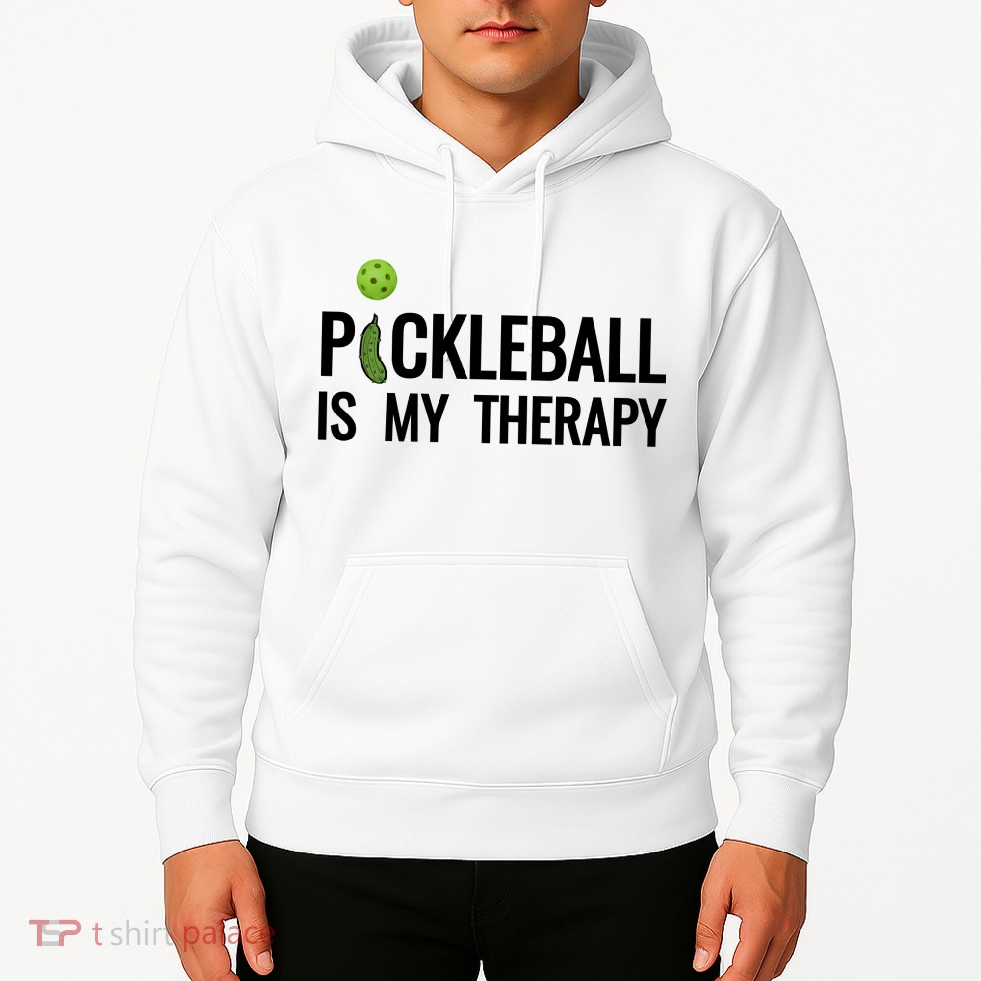 Pickleball Is My Therapy Funny Pickleball Players Gift Hoodie