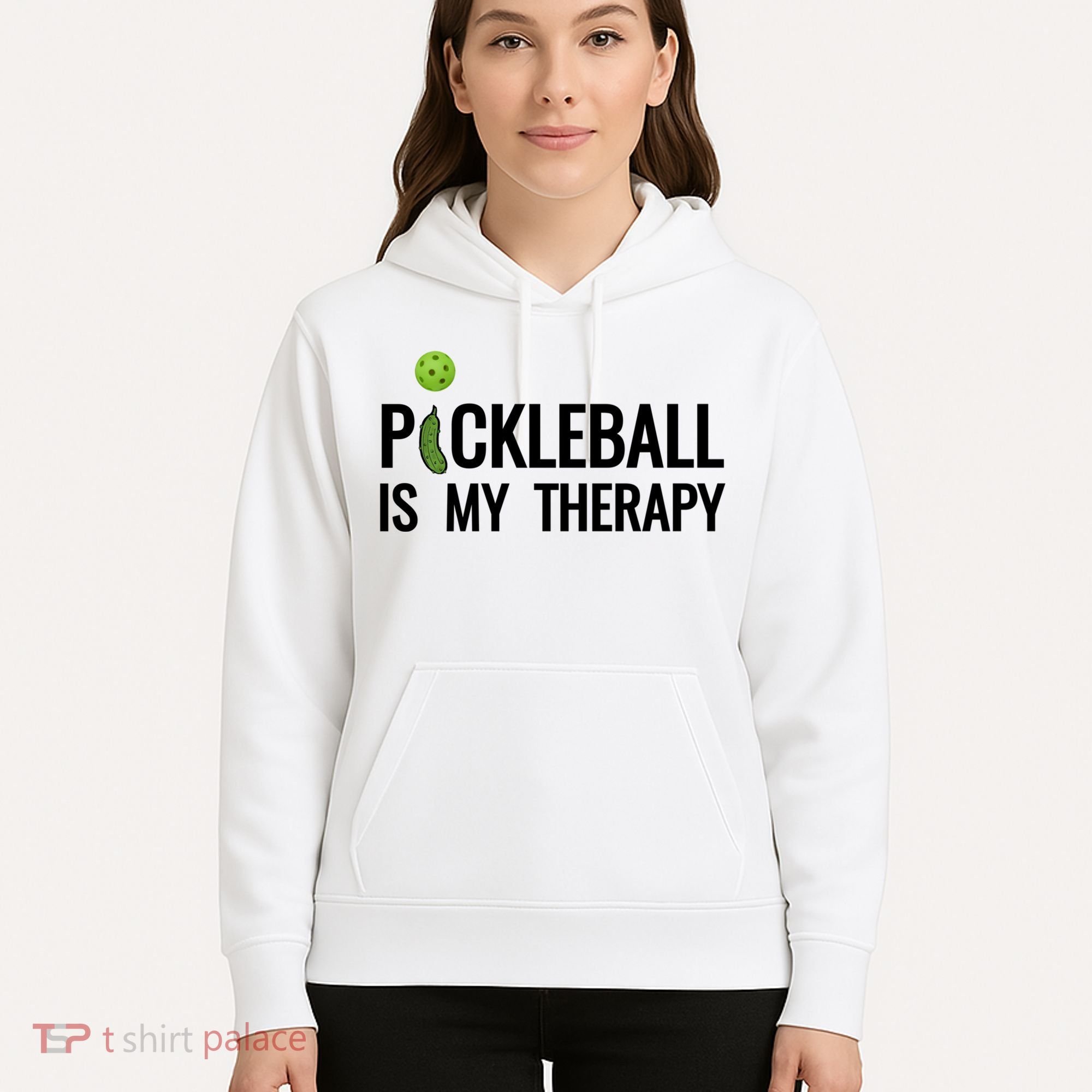 Pickleball Is My Therapy Funny Pickleball Players Gift Hoodie