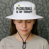 Pickleball Is My Therapy Funny Pickleball Players Gift Bucket Hat thumb 3