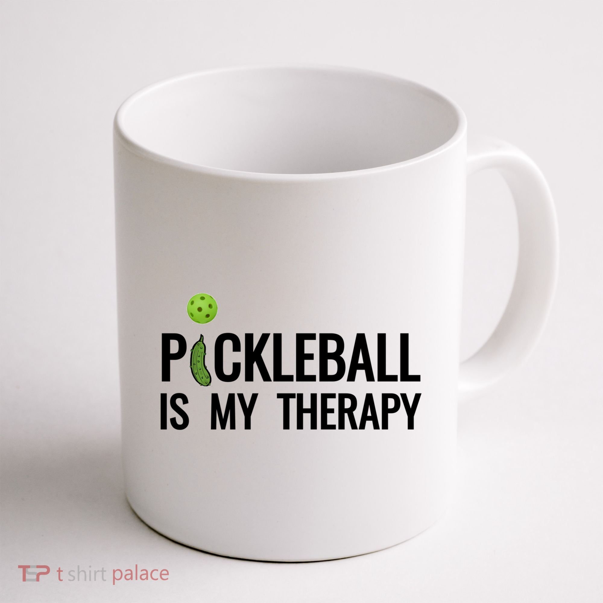 Pickleball Is My Therapy Funny Pickleball Players Gift Coffee Mug