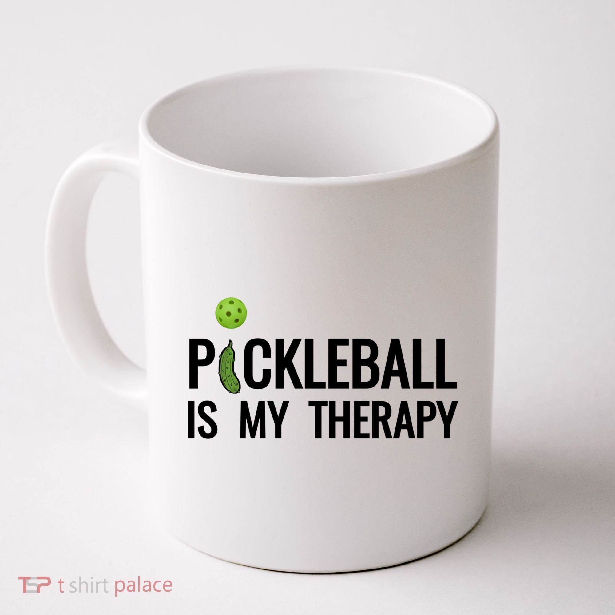 Pickleball Is My Therapy Funny Pickleball Players Gift Coffee Mug