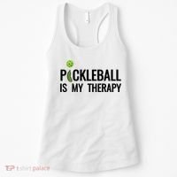 Pickleball Is My Therapy Funny Pickleball Players Gift Women's Tank Top thumb 0