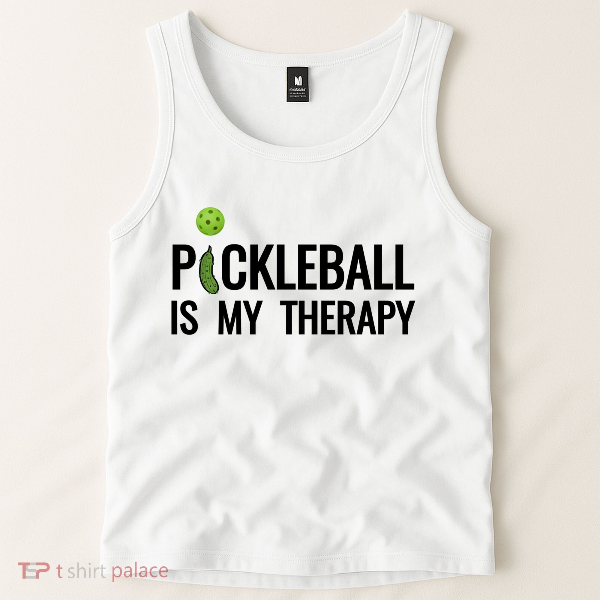 Pickleball Is My Therapy Funny Pickleball Players Gift Tank Top