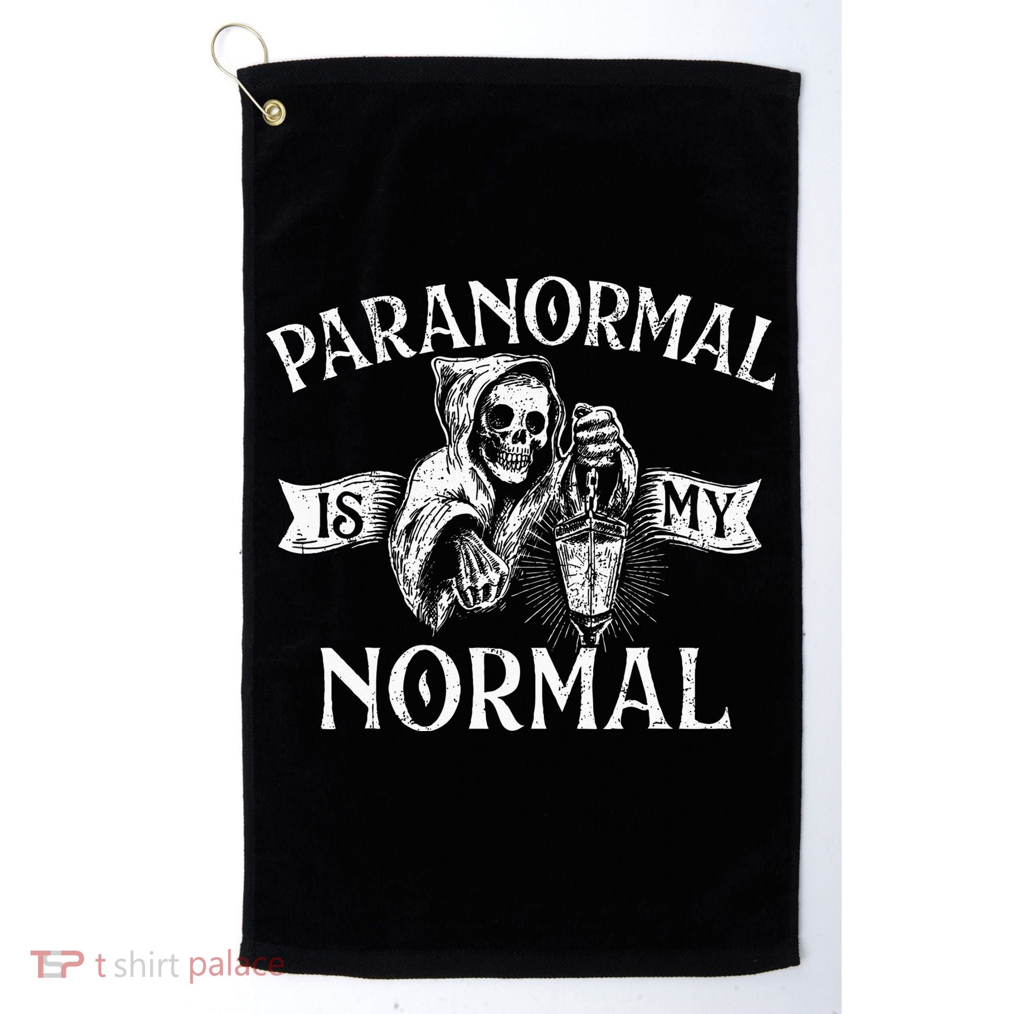 Paranormal Is My Normal Phantom Ghost Hunting Halloween Golf Towel