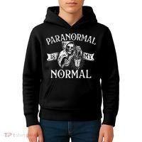 Paranormal Is My Normal Phantom Ghost Hunting Halloween Kids Hoodie thumb 4
