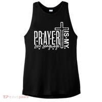 Prayer Is My Love Language Christian Quote Ladies PosiCharge Tri-Blend Wicking Tank thumb 0