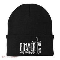 Prayer Is My Love Language Christian Quote Beanie thumb 0