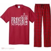 Prayer Is My Love Language Christian Quote Pajama Set thumb 0