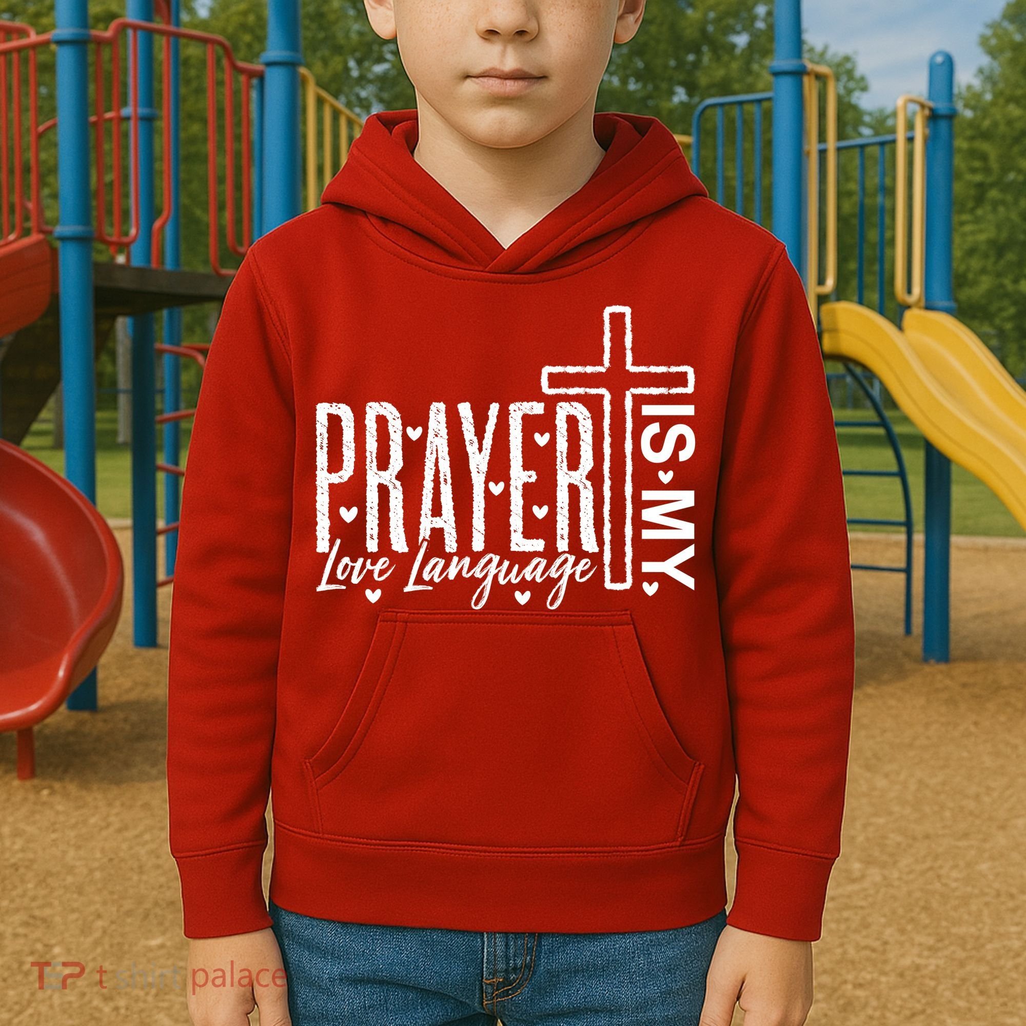 Prayer Is My Love Language Christian Quote Kids Hoodie