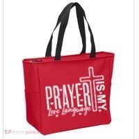 Prayer Is My Love Language Christian Quote Tote Bag thumb 2