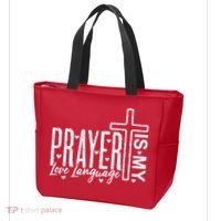 Prayer Is My Love Language Christian Quote Tote Bag thumb 3