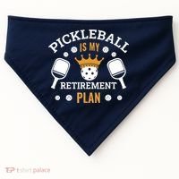 Pickleball Is My Retirement Plan USA-Made Doggie Bandana thumb 0