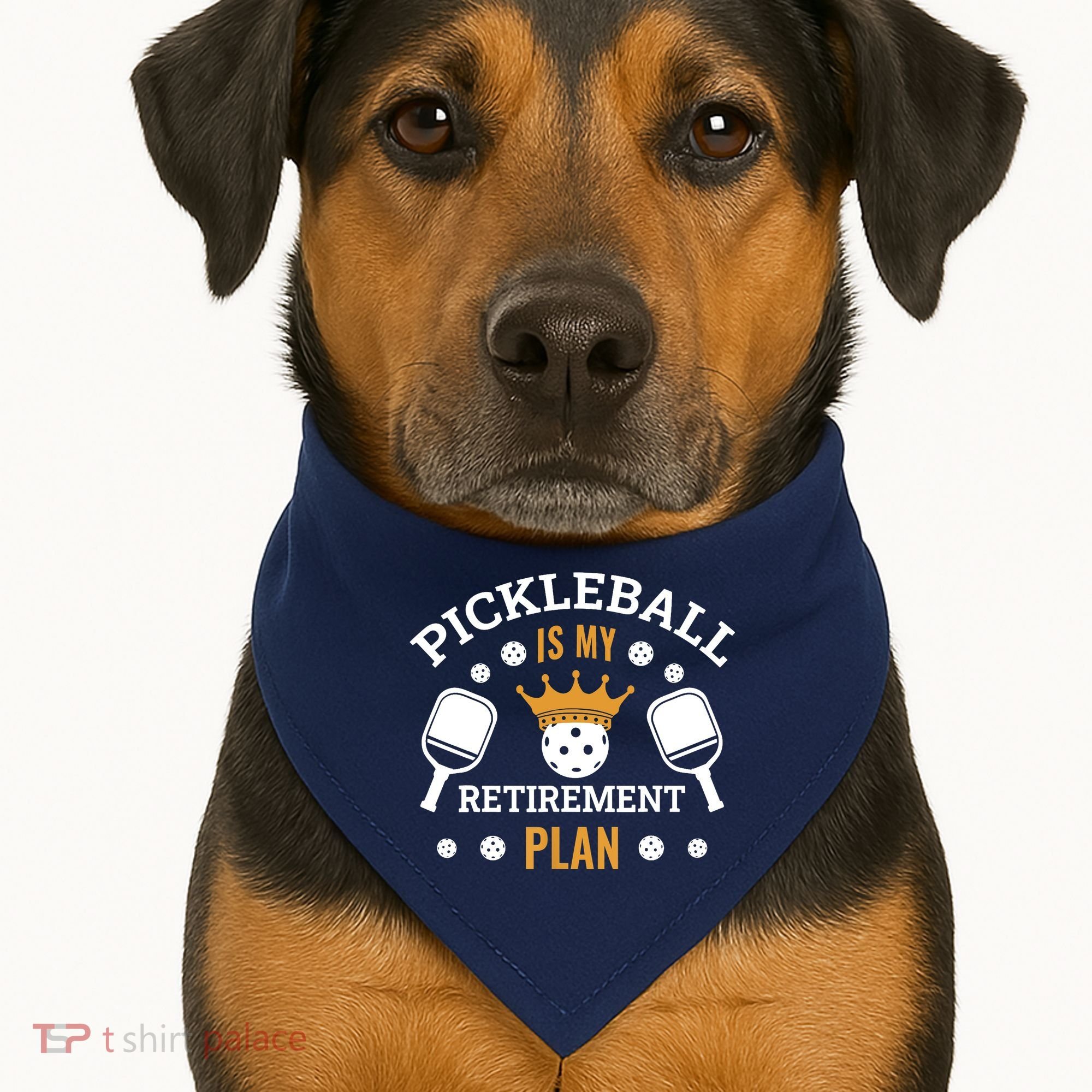 Pickleball Is My Retirement Plan USA-Made Doggie Bandana