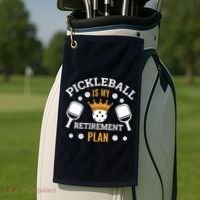 Pickleball Is My Retirement Plan Golf Towel thumb 2