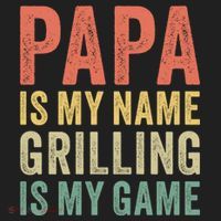Papa Is My Name Grilling Is My Game Bbq Dad Father's Day Gift Beanie thumb 2