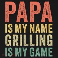 Papa Is My Name Grilling Is My Game Bbq Dad Father's Day Gift Women's Hoodie thumb 2