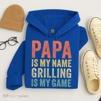 Papa Is My Name Grilling Is My Game Bbq Dad Father's Day Gift Hoodie thumb 4