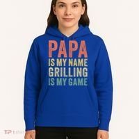 Papa Is My Name Grilling Is My Game Bbq Dad Father's Day Gift Hoodie thumb 5