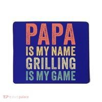 Papa Is My Name Grilling Is My Game Bbq Dad Father's Day Gift Mousepad thumb 0