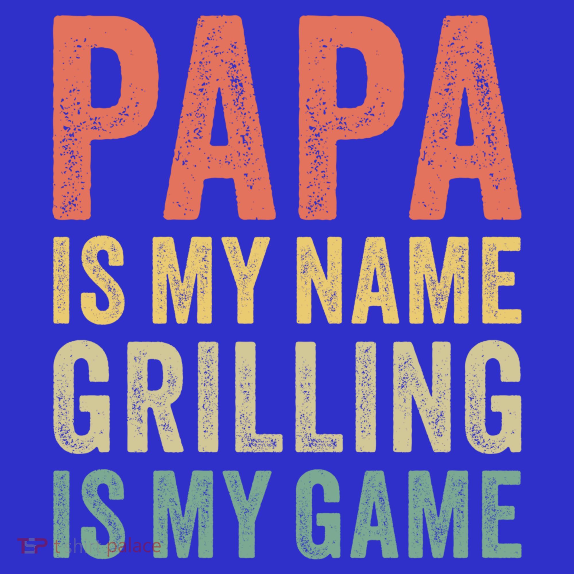 Papa Is My Name Grilling Is My Game Bbq Dad Father's Day Gift Kids Sweatshirt