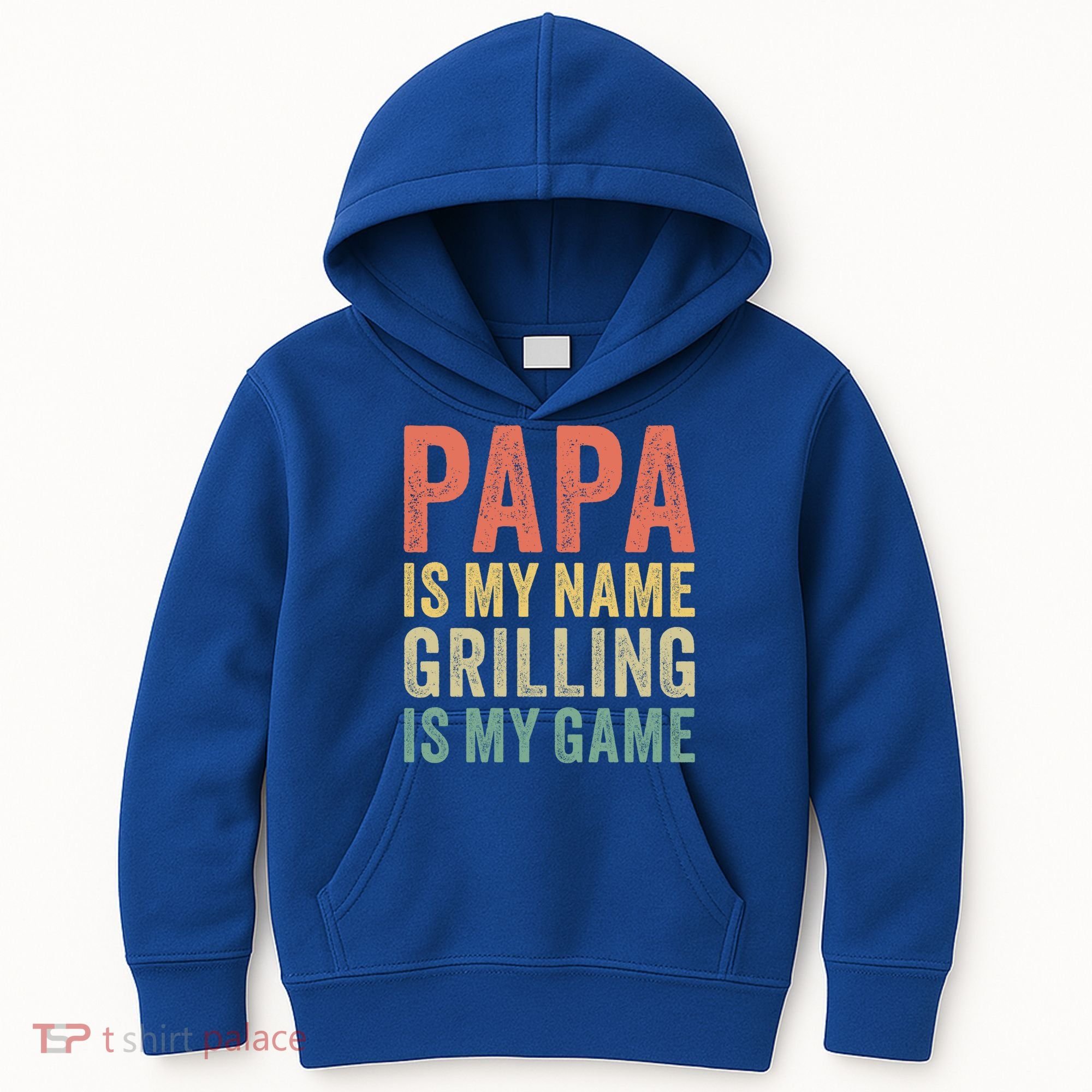 Papa Is My Name Grilling Is My Game Bbq Dad Father's Day Gift Kids Hoodie