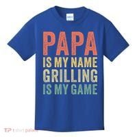 Papa Is My Name Grilling Is My Game Bbq Dad Father's Day Gift Kids T-Shirt thumb 0