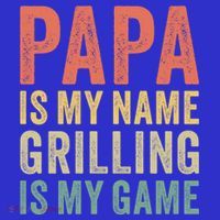 Papa Is My Name Grilling Is My Game Bbq Dad Father's Day Gift Tote Bag thumb 4