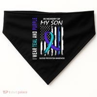 Parents In Memory Of Son Suicide Awareness Prevention Flag USA-Made Doggie Bandana thumb 0