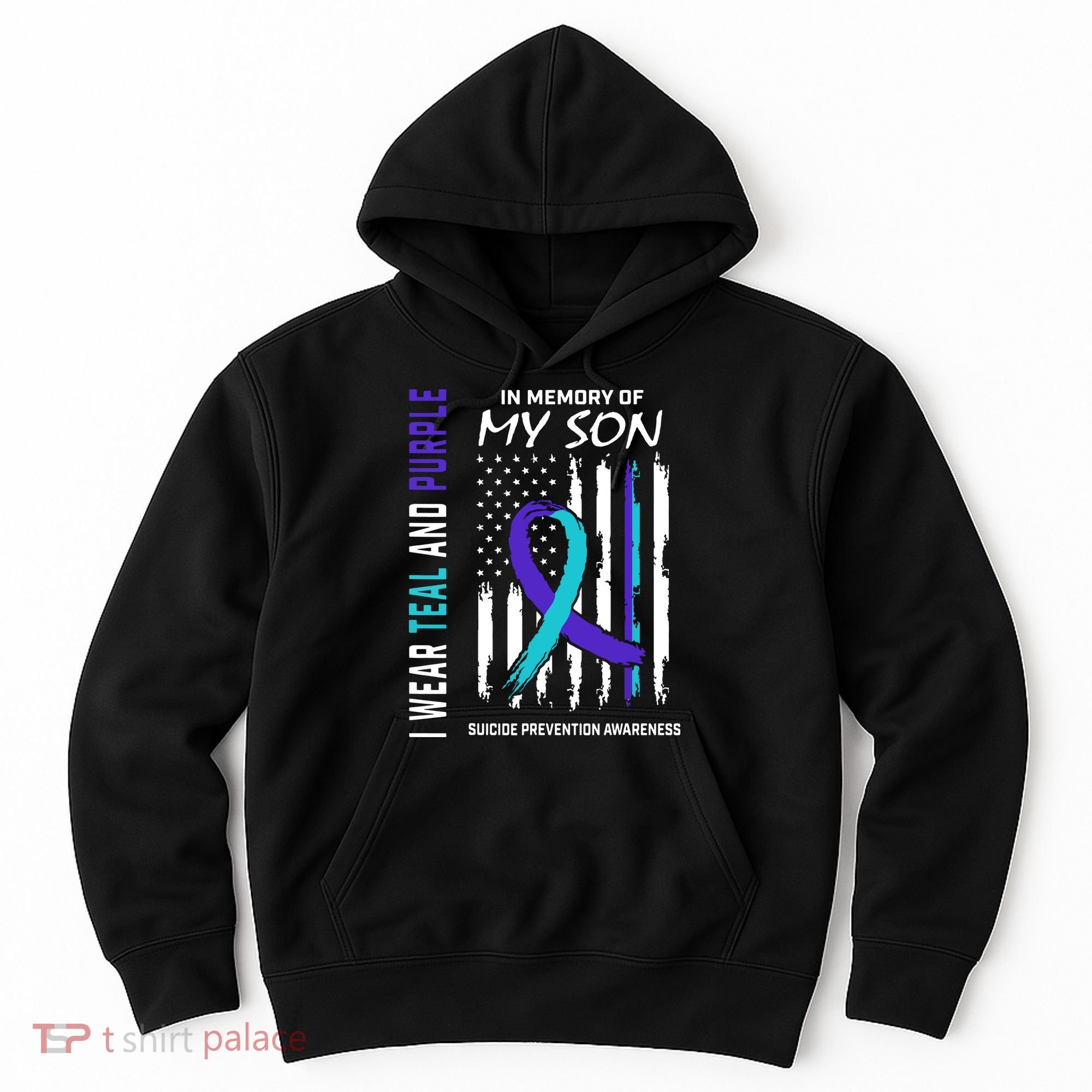 Parents In Memory Of Son Suicide Awareness Prevention Flag Hoodie