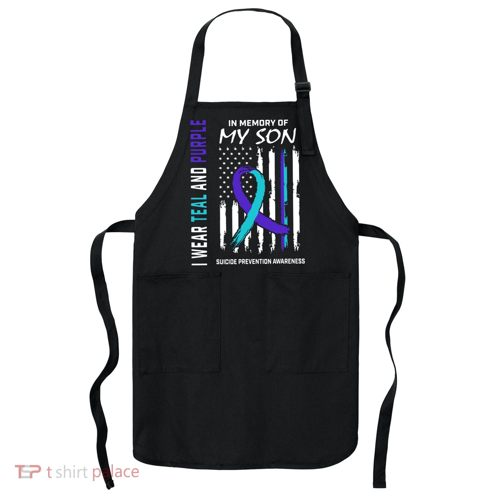 Parents In Memory Of Son Suicide Awareness Prevention Flag Apron