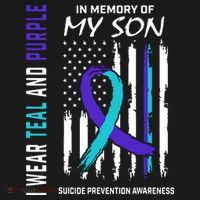Parents In Memory Of Son Suicide Awareness Prevention Flag Sweatshirt thumb 3